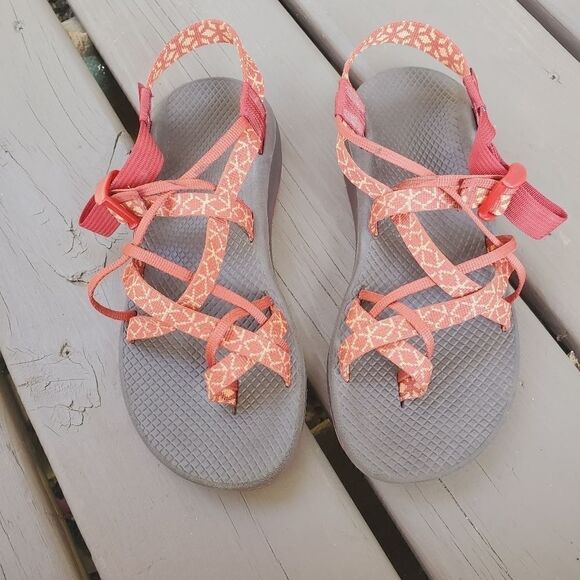 Chaco Z/Cloud X2 Remix - Graph Peach Classic Strappy Sandals Woman's 9 - Picture 3 of 9